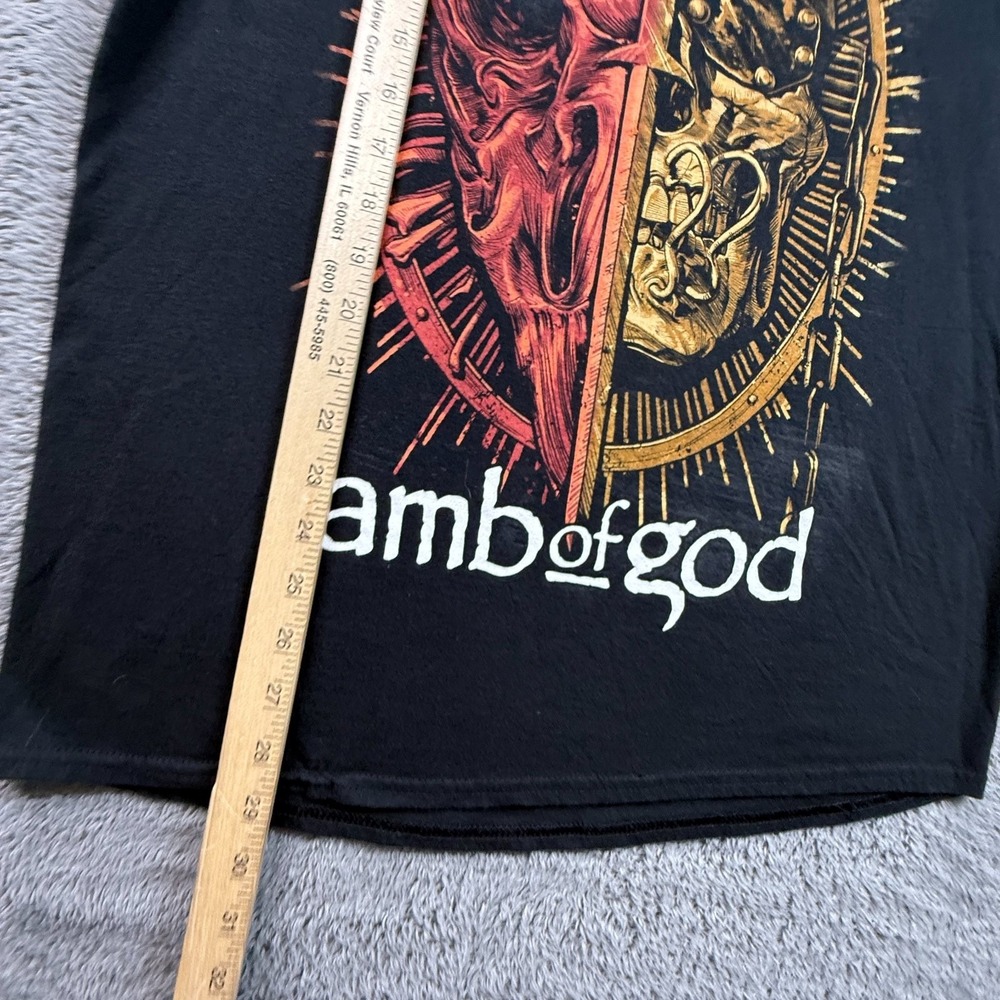 Megadeth Lamb of God Tour T-Shirt Mens L Black Band Tee 2021 Metal Trivium - Picture 4 of 5